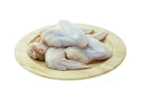 Raw Chicken Wings On A White Background Stock Image Image Of Lettuce