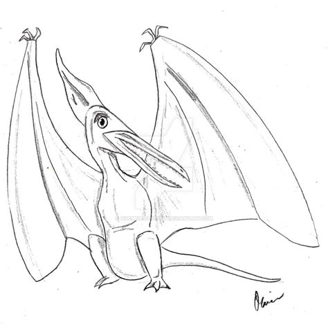 Pterodactyl Drawing at GetDrawings | Free download