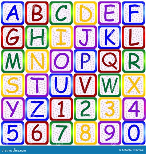 Abc Letters 123 Numbers Stock Illustration Illustration Of Skills