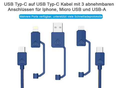 Usb Pdc Multifunktionales Usb Daten Und Lade Kabel M Bis A Max