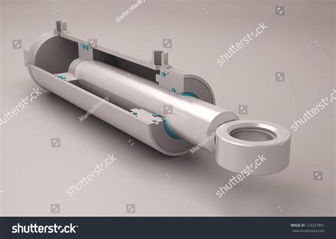 cross section hydraulic cylinder stock photo  shutterstock