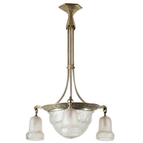 French Art Deco Hanging Light Fixture At 1stdibs