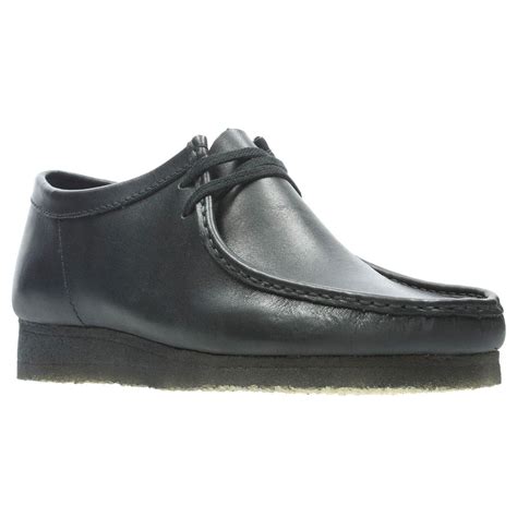 Clarks Originals Wallabee Black Leather Moccasin Shoes