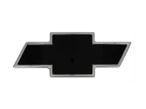 Silverado 1500 Chevy Bowtie Grille Emblem; Polished and Black (07-13 ...