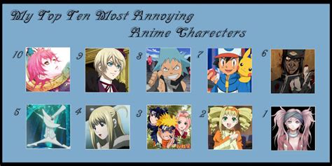 Top 10 Most Annoying Anime Characters By Lukacabra On Deviantart