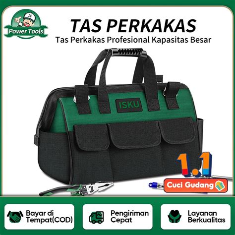 Jual ISKU Tool Bag Besar Multifungsi 13 16 18 Inch 1680D Bahan Kain