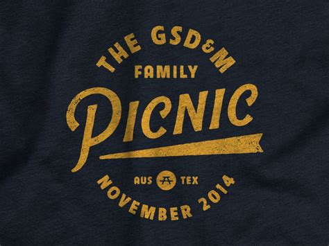 Gsd M Picnic Shirt Typography Logo Picnic Sports Apparel Design