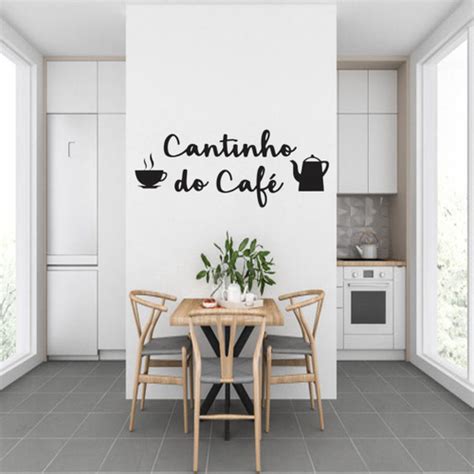 Frase Cantinho Do Caf Kit Mdf Preto Decorativo Para Parede Cozinha