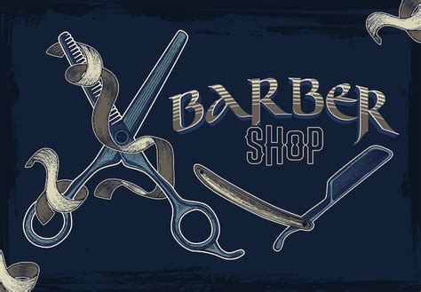 Premium Vector | Hand drawn vector barber shop banners