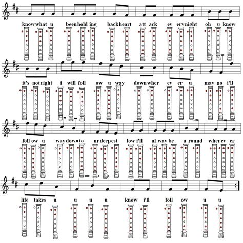 Recorder Song Notes With Finger Chart Irish Folk Songs