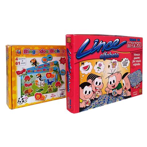 Kit 2 Jogos Lince Alfabeto Bingo Dos Bichos Shopee Brasil