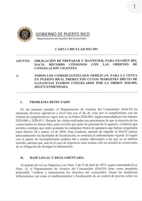 Daco Emite Carta Circular Daco Departamento De Asuntos Del