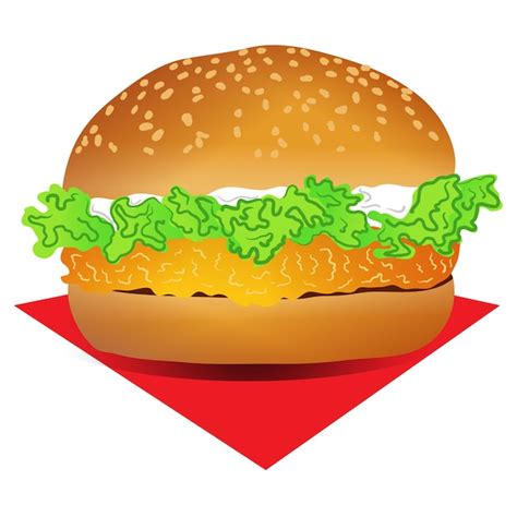 Premium Vector Delicious Fast Food Hamburger Illustration