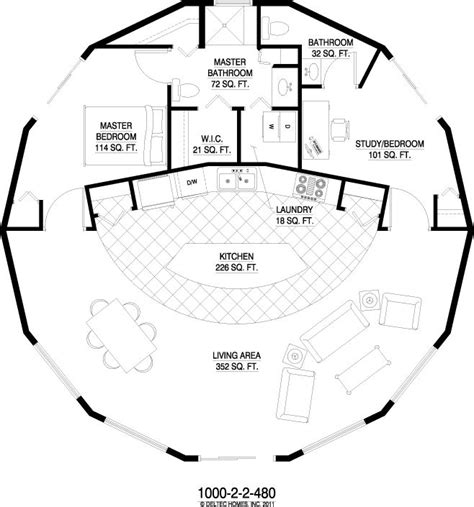 The Floor Plan For A Round House