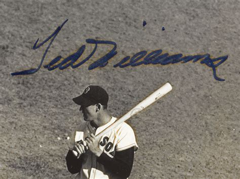 Lot Detail Ted Williams Signed X Framed Photo Bas