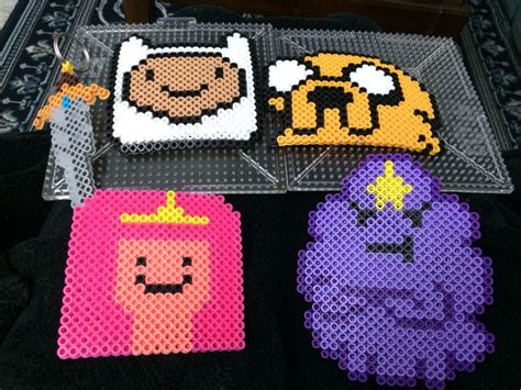 Adventure Time Perler Bead Crafts Jake Finn Princess Bubblegum