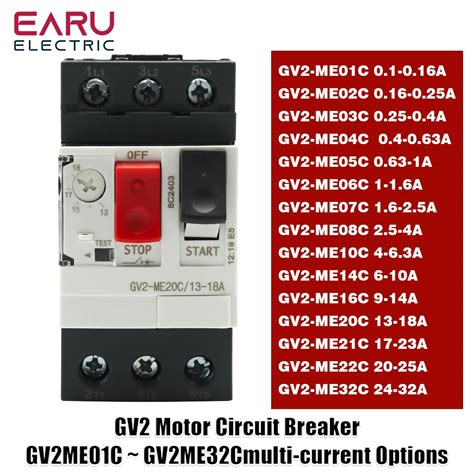 3p Motor Starter Gv2me Series Motor Protector Motor Circuit Breaker