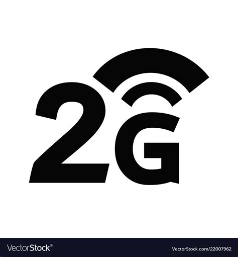 2g wireless wifi icon Royalty Free Vector Image