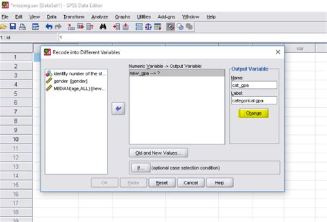 Variable Transformation Recoding Variables Using Spss Statistical Aid