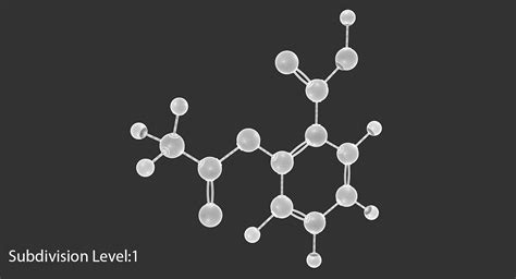 3D Aspirin Molecule TurboSquid 1425120