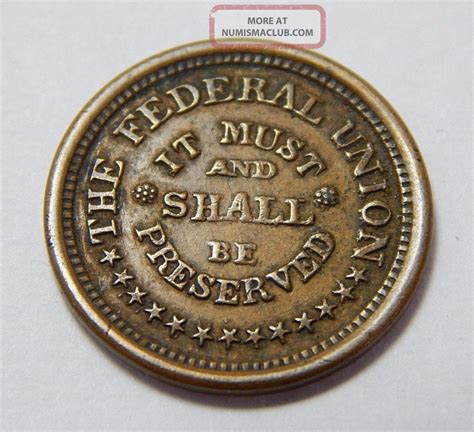 No Date Civil War Patriotic Token Army Navy The Federal Union