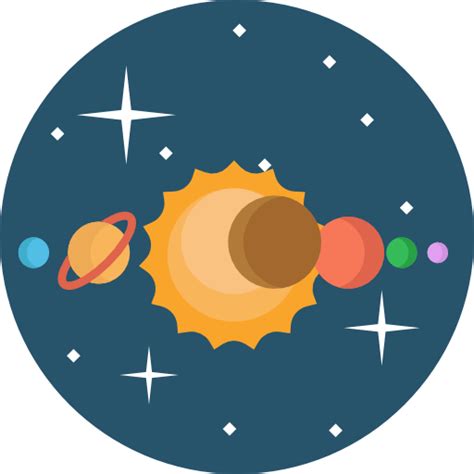 Solar System Detailed Flat Circular Flat Icon