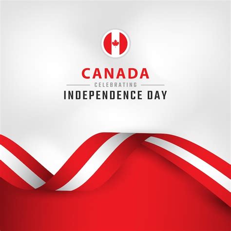 Happy Canada Independence Day 1 Juli Celebration Vector Design