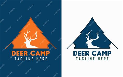 Premium Vector | Deer camp logo icon design template elements