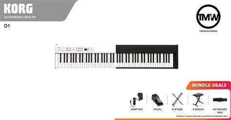 Korg D Key Digital Stage Piano Black White Tmw