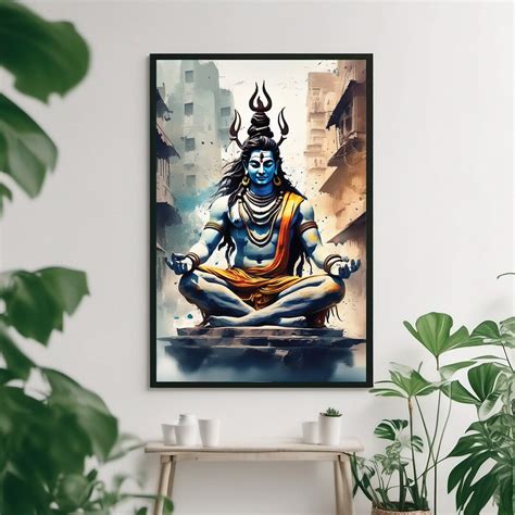 Lord Shiva Wall Art Printable Shiva Wall Art Hindu God Art Shiva