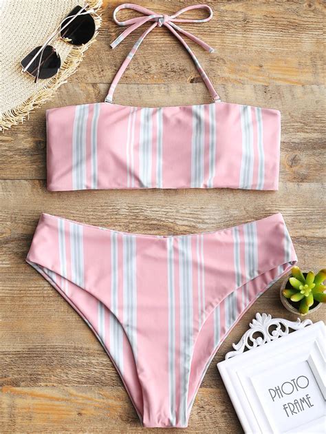 Sexy Bikinis Women Swimsuit High Waisted Bathing Suits Swim Halter Push