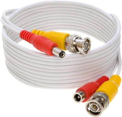 Cable De Alimentaci N De Video Bnc Prefabricado Blanco De Pies Para