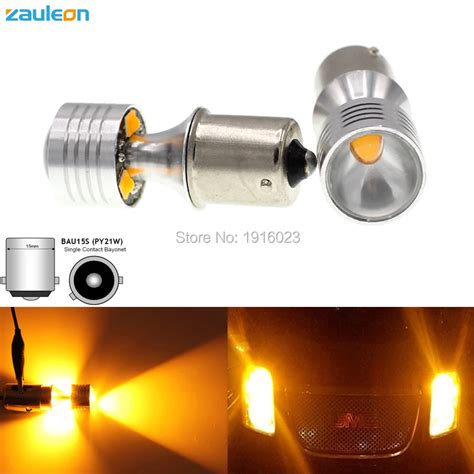 Zauleon 2pcs 1156 1056 BAU15S PY21W LED Yellow Amber 20W Led High Power