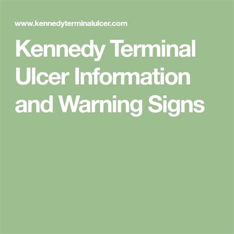 Kennedy Terminal Ulcer Stages At Elmer Holt Blog