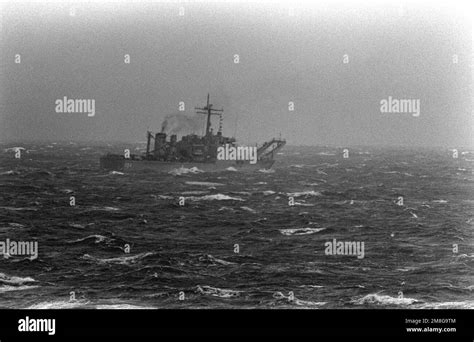 A Starboard Quarter View Of The Tank Landing Ship Uss Lamoure County