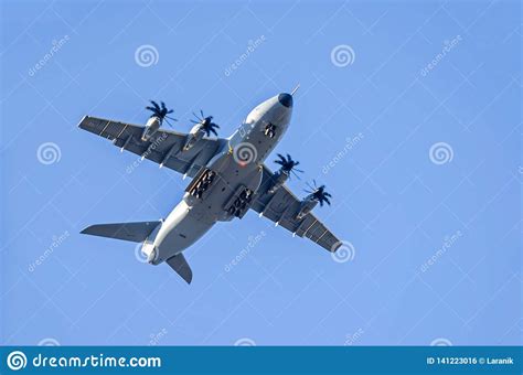 Military Aircraft Landing At The Airport Berlin Tegel Over The