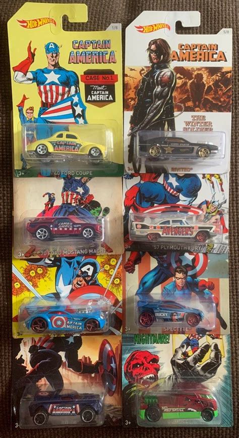Hot Wheels Captain America Full Set Hobbies Toys Toys Games On Carousell
