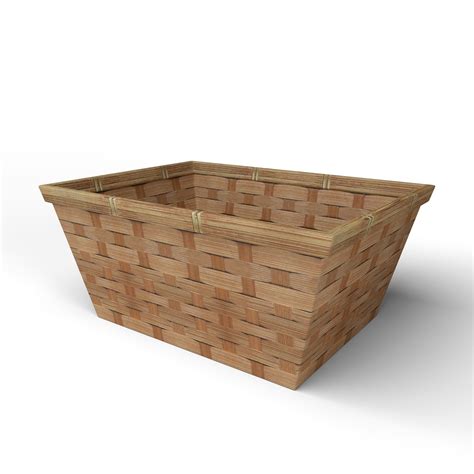 Wood Basket Decoration 3D Model $6 - .3ds .dae .fbx .unknown .obj - Free3D