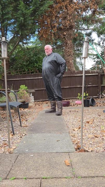 Leather Overalls In The Garden Gay Masturbation Masturbation Porn Feat