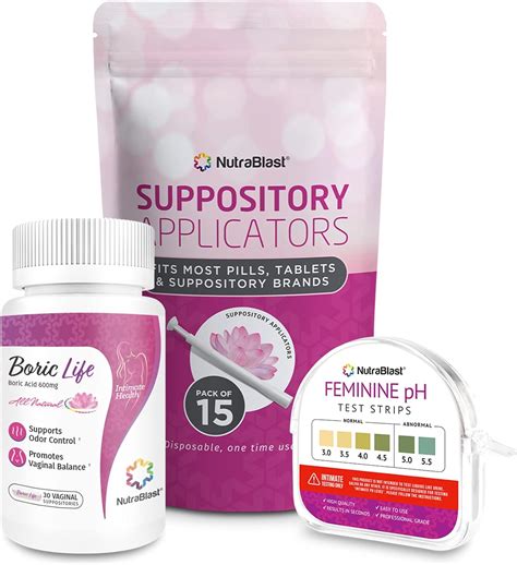 Amazon Nutrablast Supositorios Vaginales De Cido B Rico De Mg