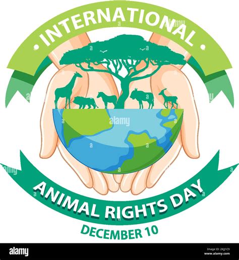 International Animal Rights Day Banner Illustration Stock Vector Image