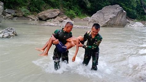 Aksi Heroik Prajurit Tni Di Ntt Selamatkan Bocah Yang Terseret Air