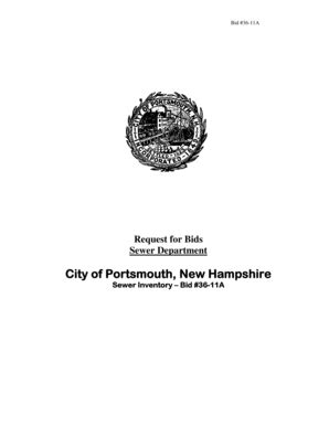 Fillable Online Bid A Sewer Inventory City Of Portsmouth Fax