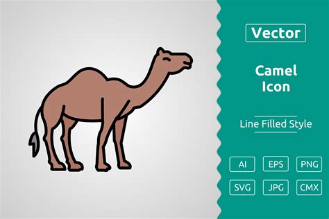 Vector Camel Filled Outline Icon Graphic By Muhammad Atiq · Creative