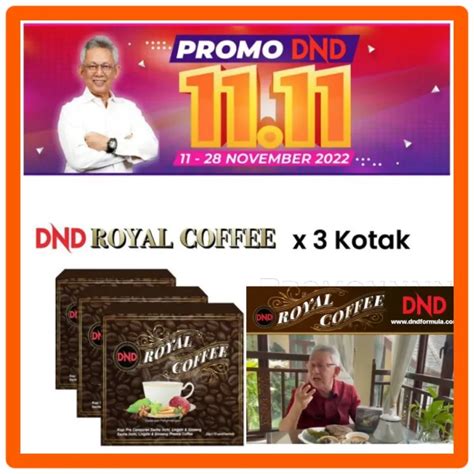 3 KOTAK DND ROYAL COFFEE Campuran Kopi Sacha Inchi Lingzhi Ginseng