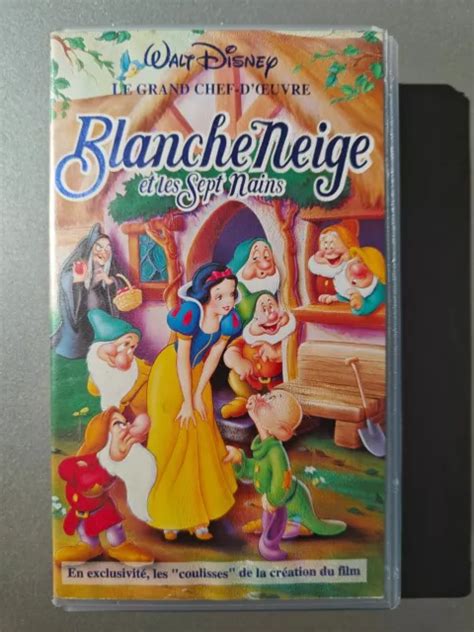 Vhs Cassette Vid O Walt Disney Blanche Neige Et Les Sept Nains Vf Eur