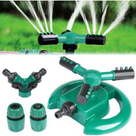 Gartensprenger 3 Arme Rasensprenger 12 Düsen Wassersprenger für Rasen