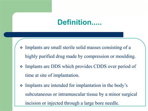 Implantable Drug Delivery System Ppt