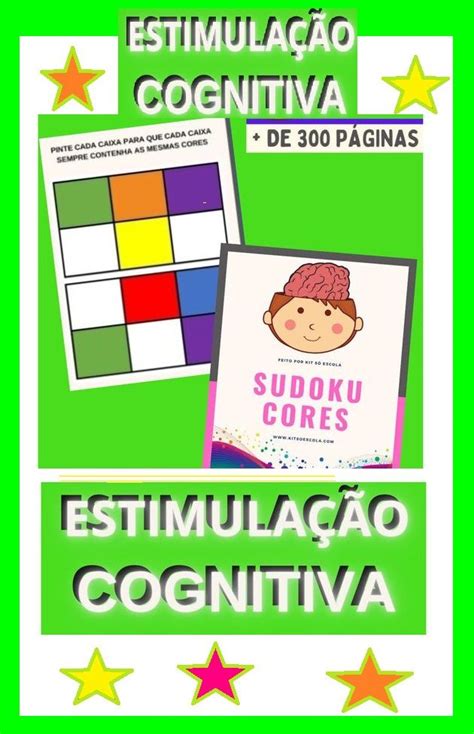 Kit estimulação cognitiva atenção percepção linguagem memória e muito