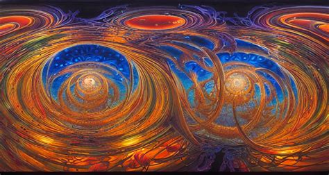 Fish Eye Lens Minimalist Vortex Oil Painting By Stable Diffusion